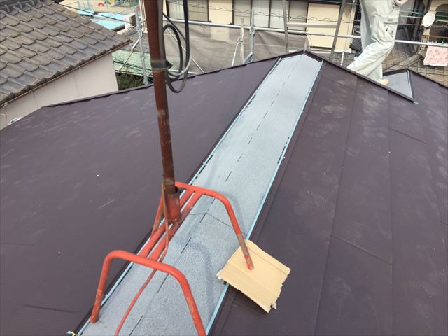 岡山市北区　スーパーガルテクト棟巴施工