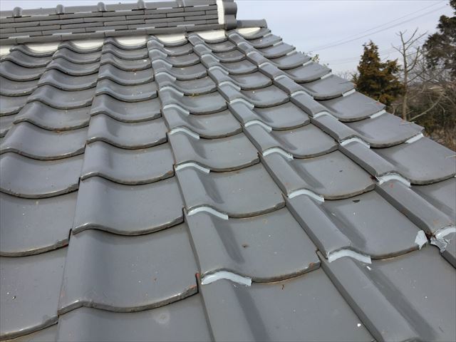 岡山市南区　1階の瓦止めラバーロック工法