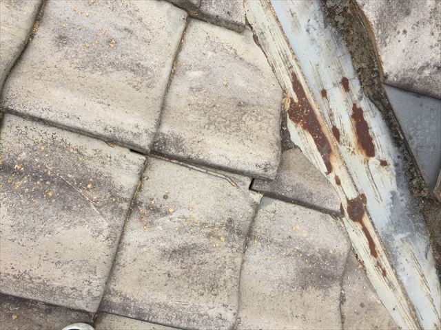 岡山市南区　谷板金錆