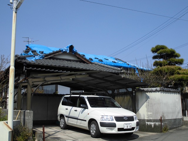 熊本市北区現場調査。全景写真20180331