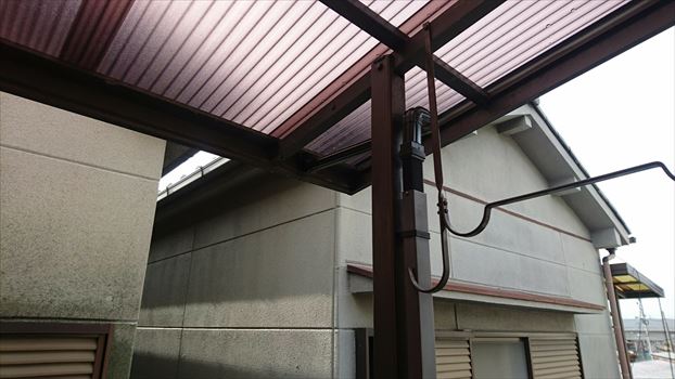 雨樋　波板屋根　交換