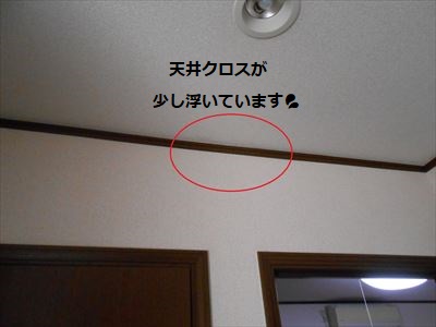 雨漏り　天井クロス