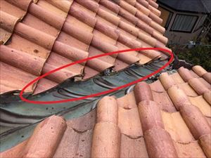 屋根材　飛散箇所①