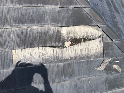 スレート瓦飛散　工事