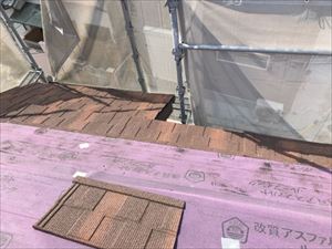 屋根　カバー工法　Ｔルーフ施工状況