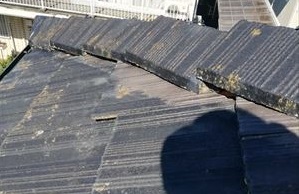 隅棟　瓦　ズレ　取り直し工事前