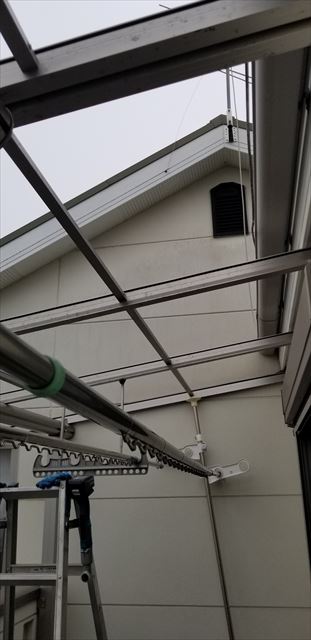 益城町　ポリカ骨組み