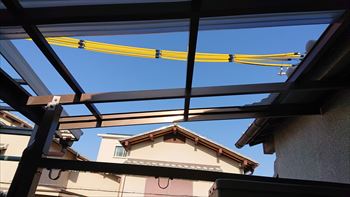 ベランダ波板が飛散