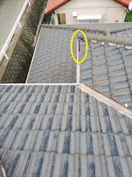 漆喰割れ　雨漏れ原因