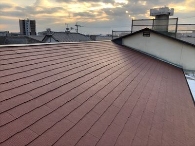 屋根葺き替え工事　コロニアル　工事後
