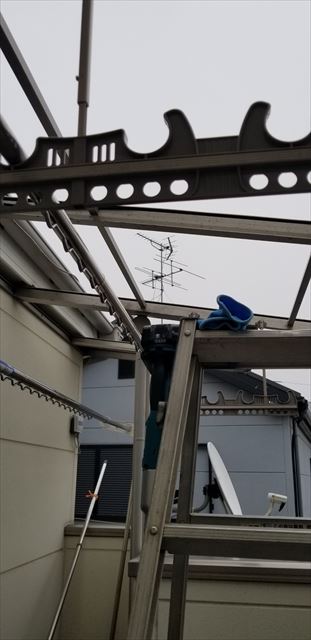 益城町　ポリカ骨組み2