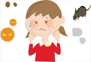 雨漏り被害　アレルギー症状