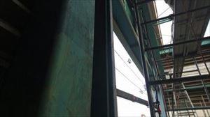 工場　電動シャッター　シャフト撤去完了