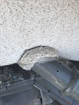 雨漏り調査　寄棟　壁取り合い部分