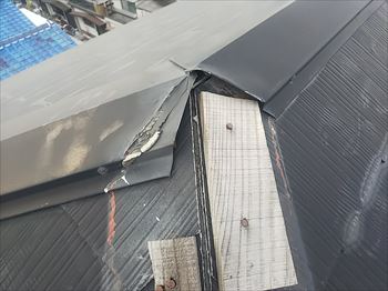 貫板　棟板金　飛散　隙間