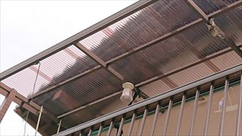 ベランダ波板張替え　張替え後