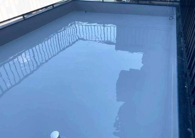 ウレタン防水二層目が完了