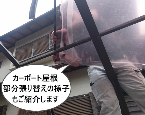 カーポート屋根部分張り替えの様子も後日ご紹介します