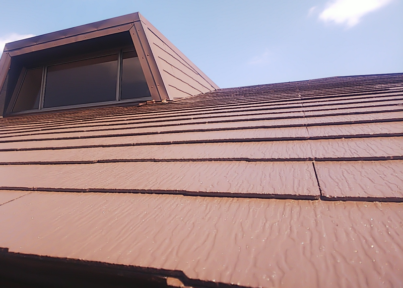 コロニアル屋根の塗装完了