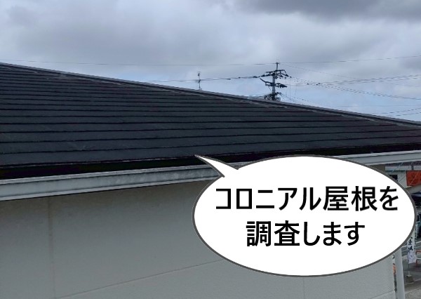 コロニアル屋根の調査