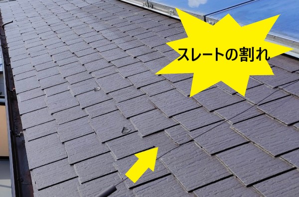 スレートの割れ