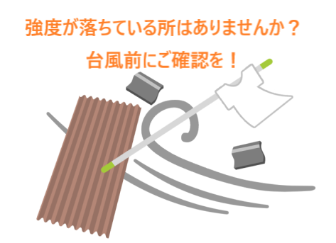 台風前に屋根・住宅の確認をしましょう