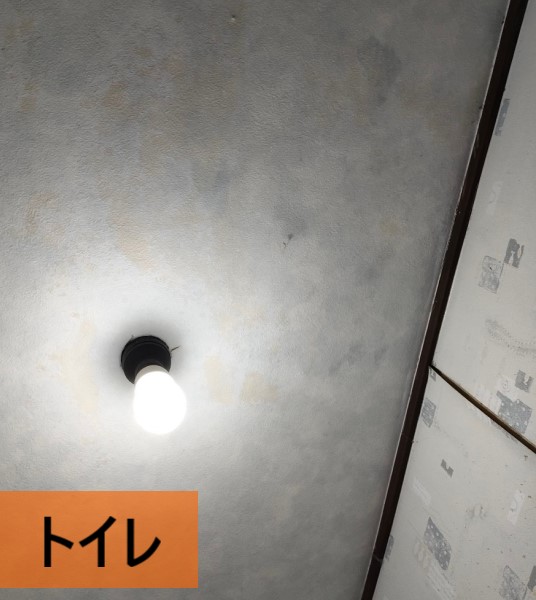 トイレの天井が雨漏り
