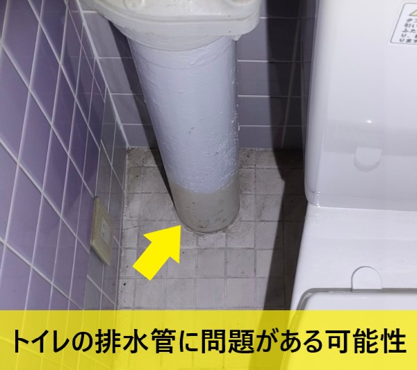 トイレの排水管に問題がある可能性