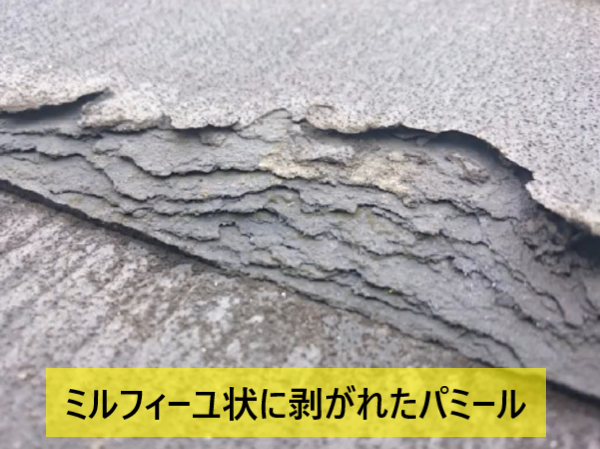 ミルフィーユ状に剥がれたパミール