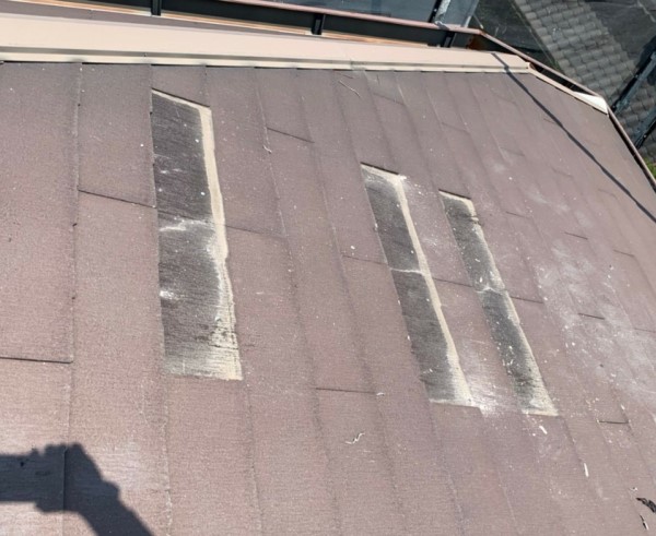 割れたコロニアルの撤去が完了