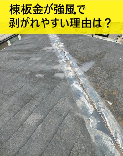 台風や強風で棟板金が剥がれやすい理由