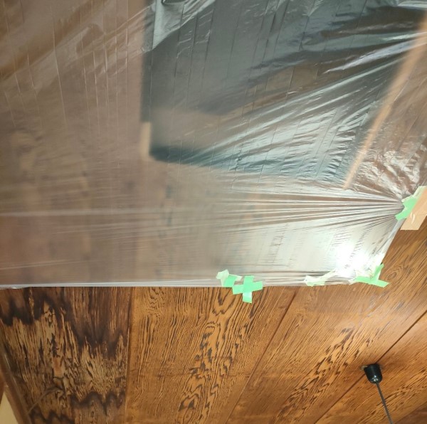 和室天井に雨漏りの応急処置