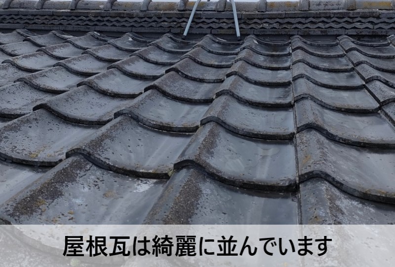 屋根瓦は綺麗に並んでいます