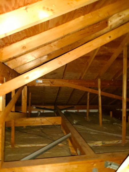 屋根裏に雨漏り懸念箇所はありませんでした