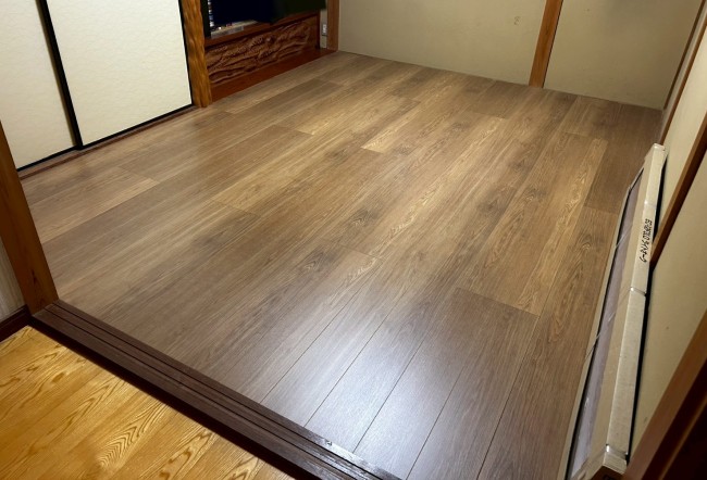 掘りごたつの畳の和室をフローリングにリフォーム