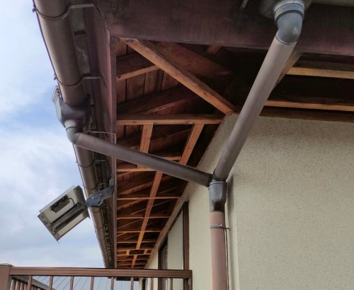 既存軒天撤去完了