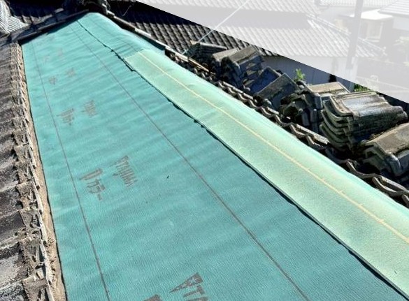 棟周辺の葺き直し後