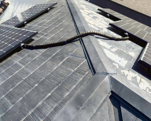 棟板金の貫板交換工事が完了