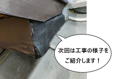 次回は補修工事の様子をご紹介します