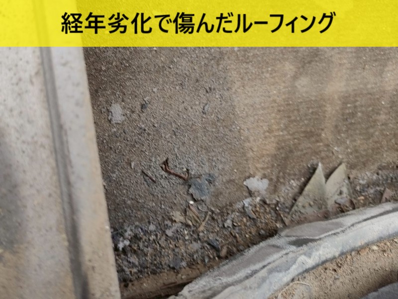 経年劣化で傷んだルーフィング