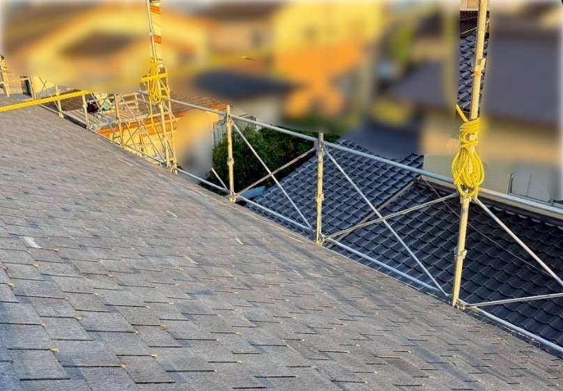 足場設置の様子