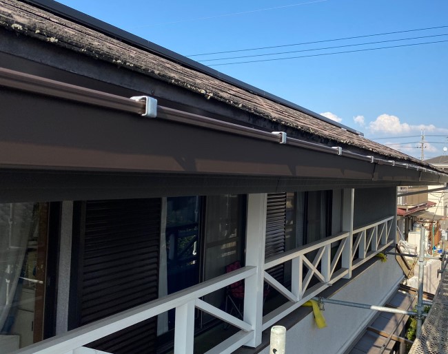 軒樋取り付け完了