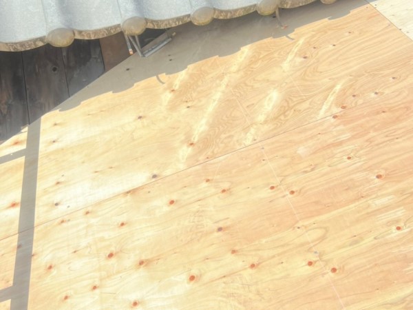 野地板張り完了