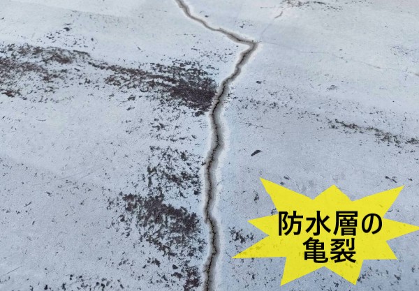 防水層の亀裂