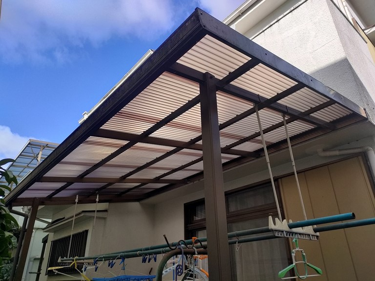 和歌山市でポリカ波板張替工事が完成