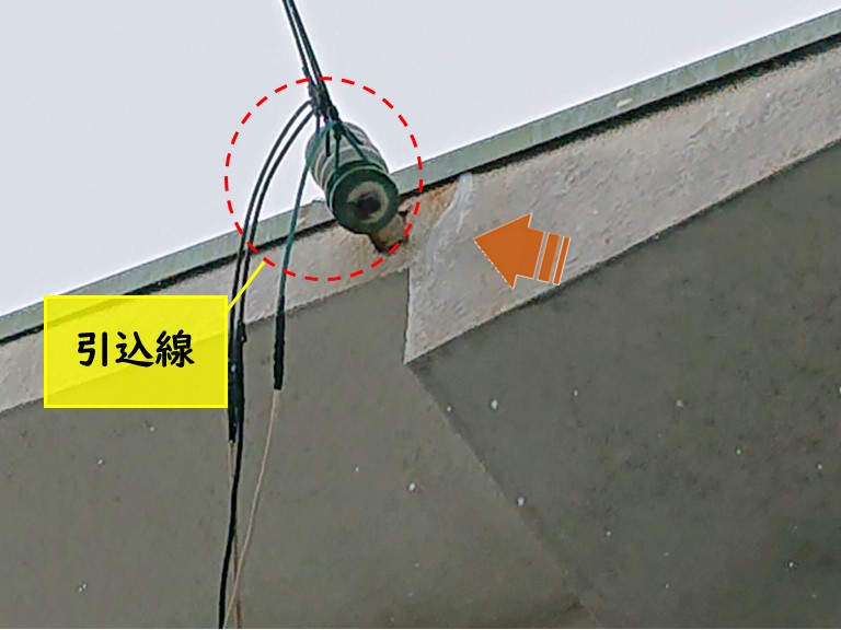 和歌山市で引き込み線の近くのクラックも補修しました