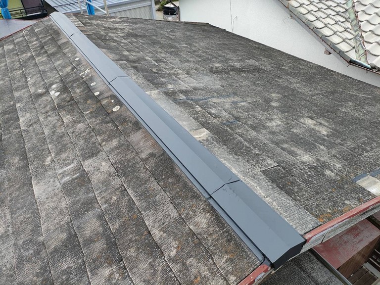 和歌山市で棟板金の修理が完成しました