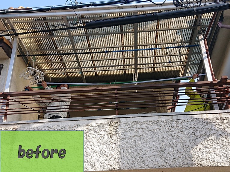 和歌山市で波板を張替える前