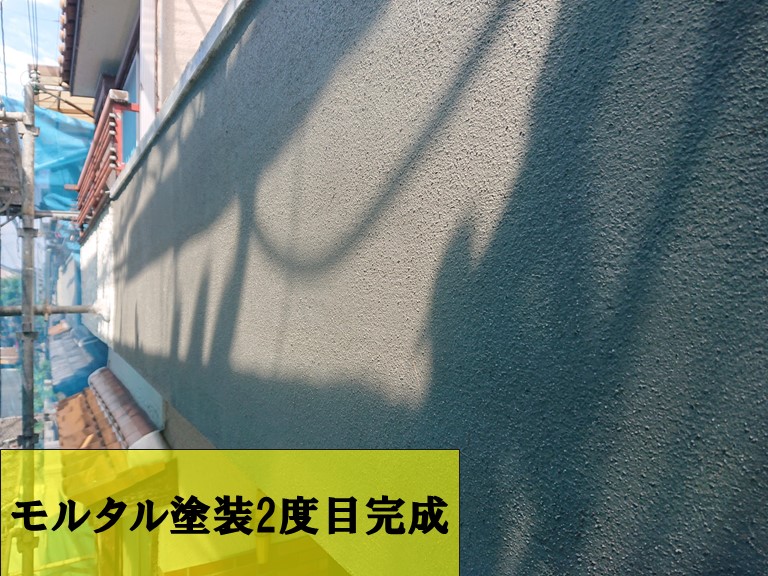 和歌山市で落下したモルタル外壁を施工しました