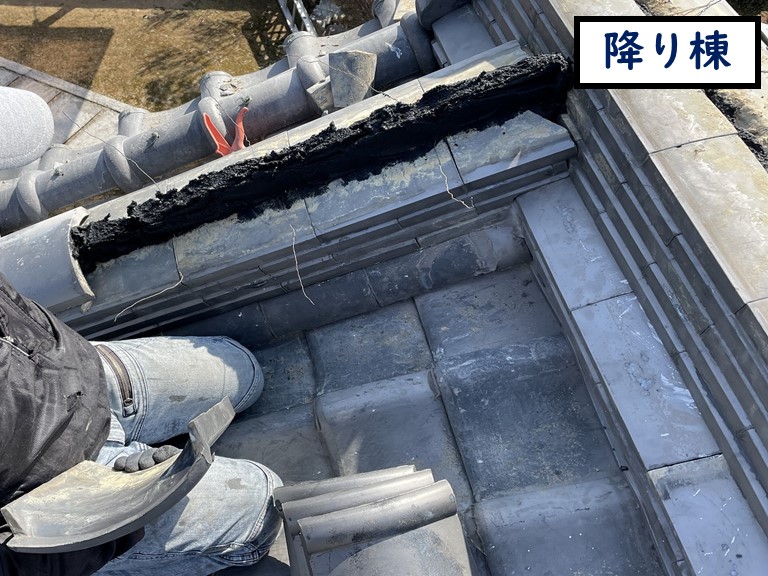 和歌山市で降り棟も積み直しました